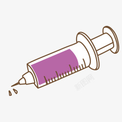 紫色注射器针筒素材