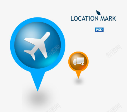 交通工具飞机地图指示图标图标