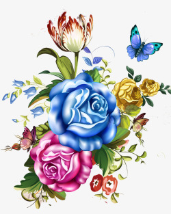玫瑰底纹唯美复古花型图案高清图片