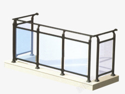 时尚阳台钢化玻璃栏杆素材