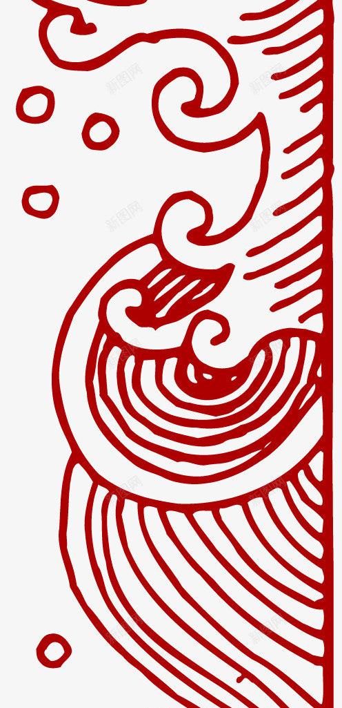 红色中国风浪花浪潮喜庆端午节png免抠素材_88icon https://88icon.com 喜庆 浪潮 浪花 端午节 红色中国