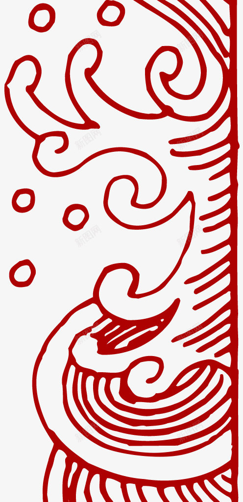 红色中国风浪花浪潮喜庆端午节png免抠素材_88icon https://88icon.com 喜庆 浪潮 浪花 端午节 红色中国