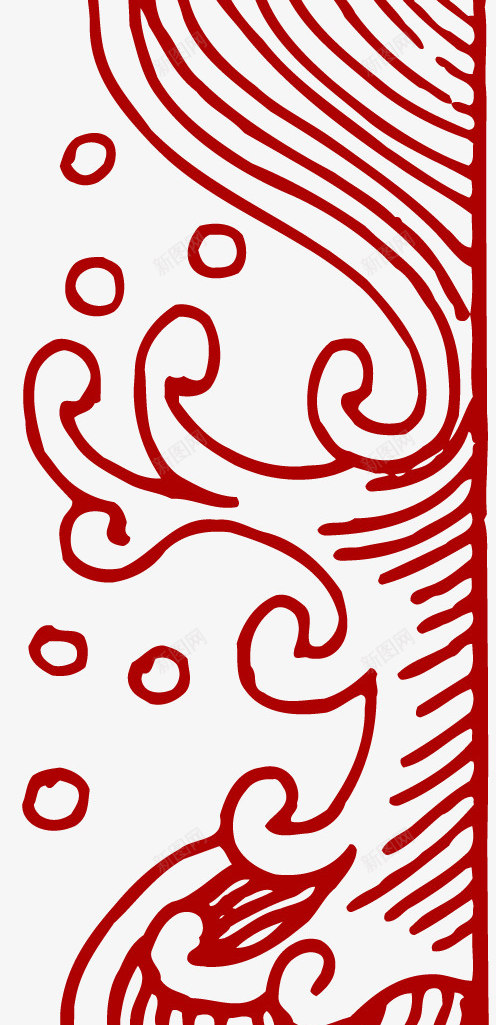 红色中国风浪花浪潮喜庆端午节png免抠素材_88icon https://88icon.com 喜庆 浪潮 浪花 端午节 红色中国