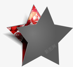 红色星星折纸素材