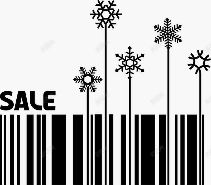 创意条码png免抠素材_88icon https://88icon.com 创意 商品 扫码 条形码 条码 编码 雪花