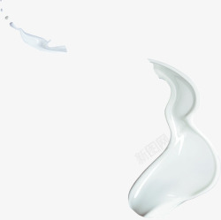 飘逸创意飘荡白色牛奶液体素材