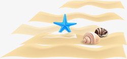 沙滩海螺海星素材