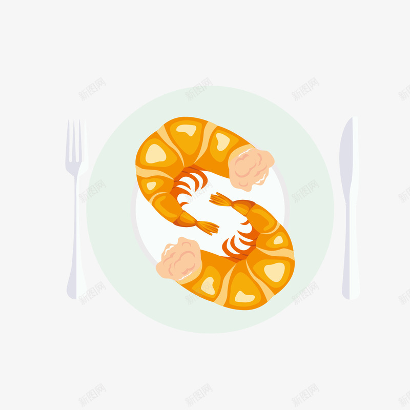 卡通美食矢量图ai免抠素材_88icon https://88icon.com 动物设计 十三香小龙虾 海鲜设计 矢量文件 碟子设计 虾子设计 香辣虾 矢量图