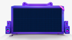 紫色音响背景板素材