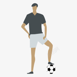 足球运动员比赛插画矢量图素材