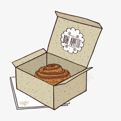 盒子里的蛋糕矢量图素材