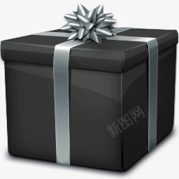 黑色的礼物盒子surpriseicons图标图标