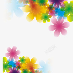 五彩花瓣装饰背景素材