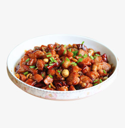 传统美食印章辣子鸡丁高清图片