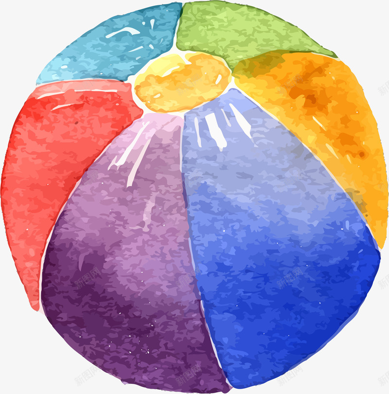 彩色沙滩排球png免抠素材_88icon https://88icon.com 卡通可爱 手绘图 海滩排球 矢量图案 装饰图 设计图