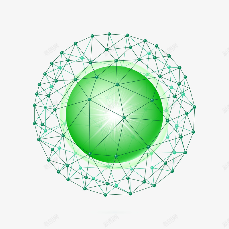绿色科技网格线条球png免抠素材_88icon https://88icon.com 圆形 护眼 球体 科技 科技线条球 立体 线条 绿色 网格