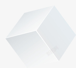 白色正方体立体方块矢量图高清图片