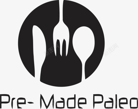 厨具勺子圆形厨房logo图标图标