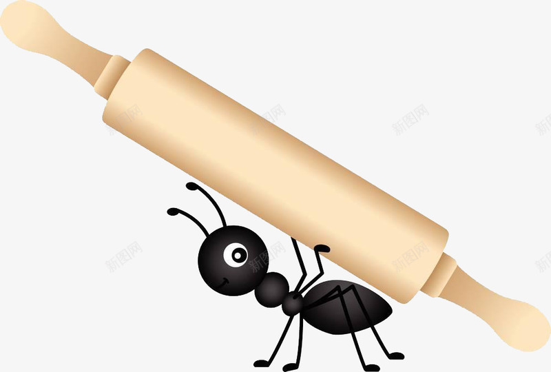 蚂蚁与擀面棍png免抠素材_88icon https://88icon.com 励志蚂蚁 厨房用具 圆柱形 擀面棍 木条 木棍 棍子 棍棒 蚂蚁 蝼蚁