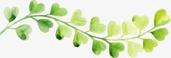 绿色条纹金属手绘绿色银杏叶子高清图片
