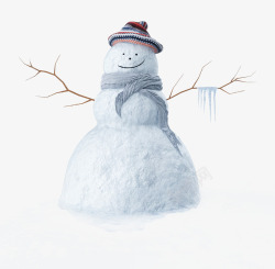 卡蒙冬天帽子简约雪人海报高清图片