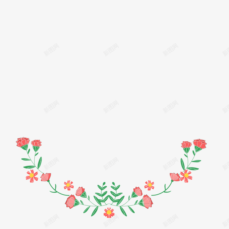 母亲节康乃馨花环png免抠素材_88icon https://88icon.com 康乃馨 母亲节 花环 透明