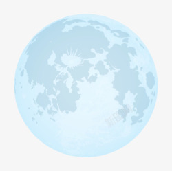 一个月球七夕节美丽蓝色月亮高清图片