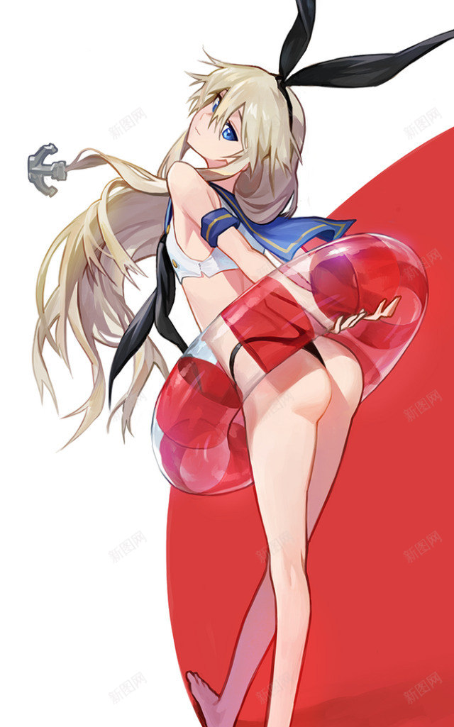 手绘穿泳装的美少女png免抠素材_88icon https://88icon.com 少女 泳装