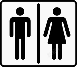 厕所警示图标男女厕所标志图图标高清图片