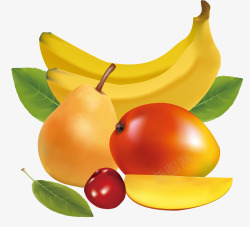 水果香蕉芒果矢量图素材