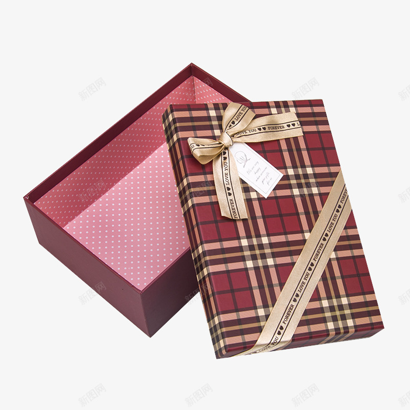 英伦格子包装盒png免抠素材_88icon https://88icon.com 包装彩盒 格子盒子 红色格子素材 英伦格子图案