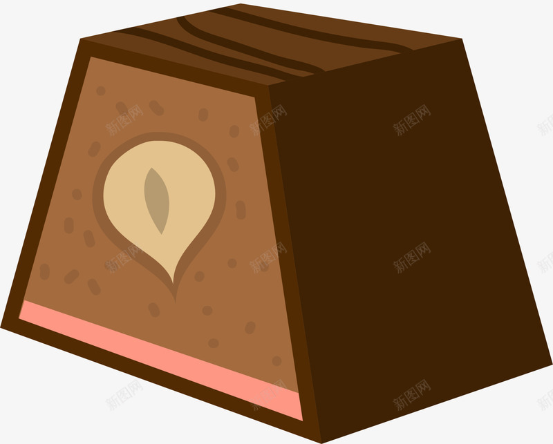 咖啡色立体美味蛋糕png免抠素材_88icon https://88icon.com 517 吃货节 巧克力蛋糕 梯形蛋糕 美味蛋糕 美食节 食品 餐饮
