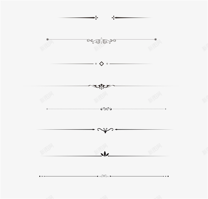 黑色线条花纹边框png免抠素材_88icon https://88icon.com 线条 花纹 装饰 边框 黑色
