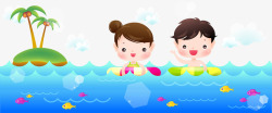 小孩子游泳儿童游泳高清图片