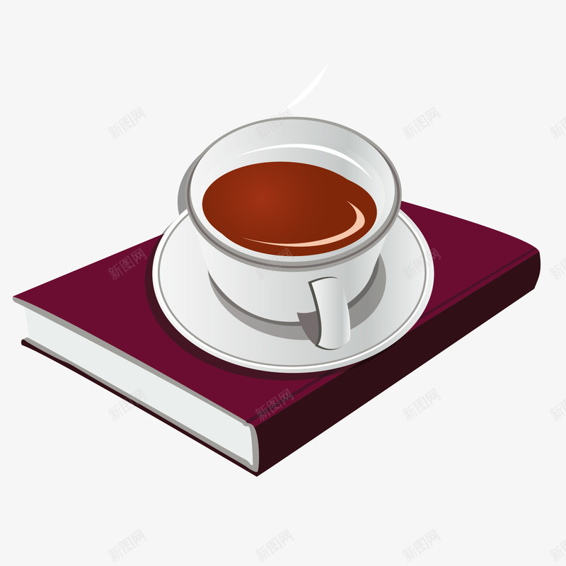 手绘红色书本和咖啡杯矢量图ai免抠素材_88icon https://88icon.com 书本 书籍 咖啡 咖啡和书 咖啡杯 手绘咖啡杯 手绘红色书本 笔记本 矢量图