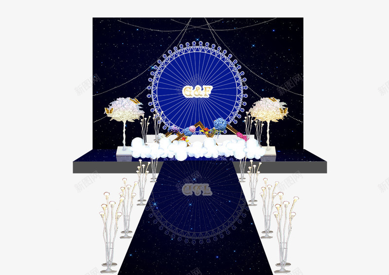 庆典舞台png免抠素材_88icon https://88icon.com KT板 大型 大型舞台 婚庆 婚礼 欧式 渐变 皇冠 舞台 花边 设计