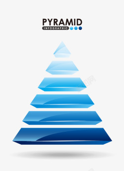 科技三角标识精美金字塔商务信息图表高清图片