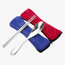 旅行筷子套不锈钢便携式筷子套高清图片