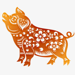 可爱圆润的猪2019年新年新春猪年高清图片