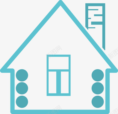 房产logo卡通简易房子矢量图图标图标