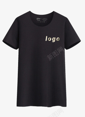 LOGO样机黑色T恤vi展示图标图标