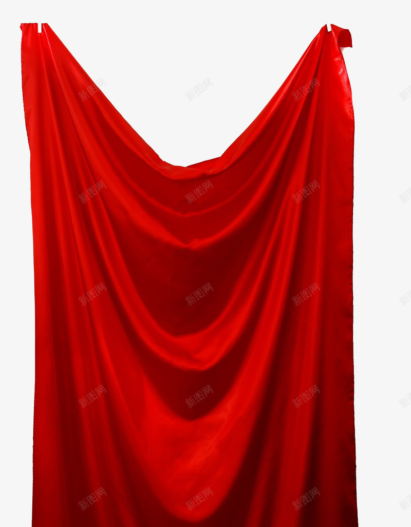 红布png免抠素材_88icon https://88icon.com 布料 彩色布 红布绸 织物 褶皱
