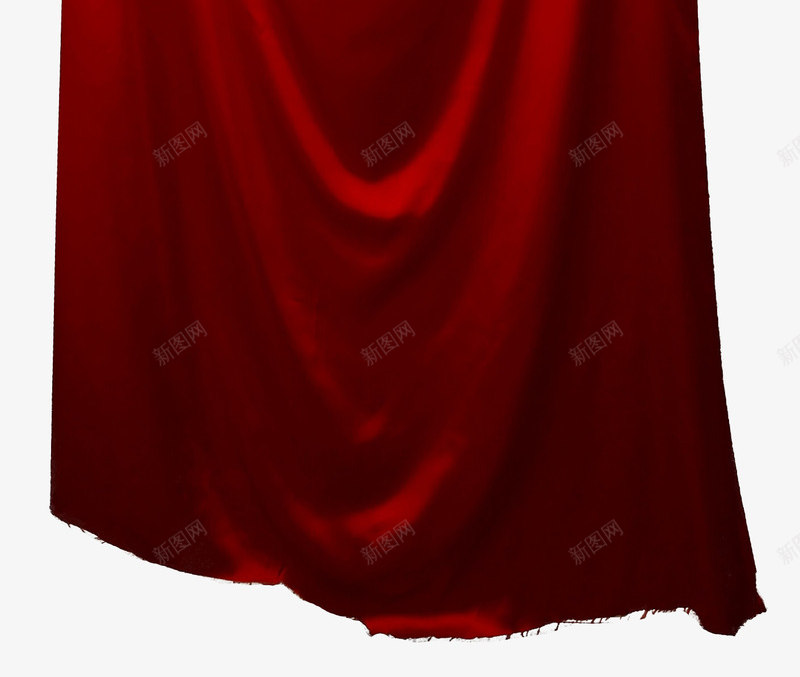 红布png免抠素材_88icon https://88icon.com 布料 彩色布 红布绸 织物 褶皱