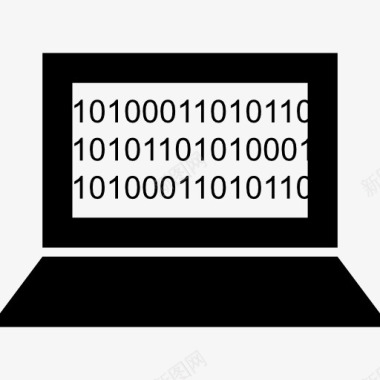 计算机符号计算机的二进制代码图标图标