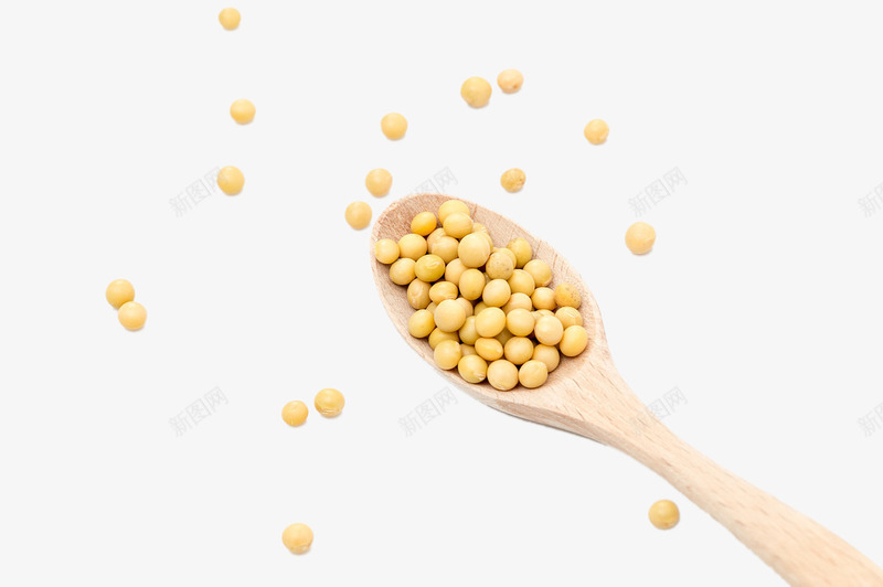 木勺中的黄豆png免抠素材_88icon https://88icon.com 木勺 豆子 食物 黄色豆子 黄豆