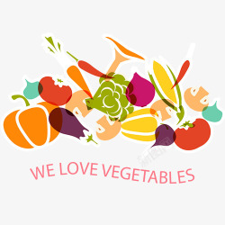 卡通果蔬卡通手绘水果蔬菜沙拉高清图片