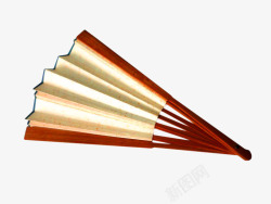 棕色中国风扇子装饰图案素材