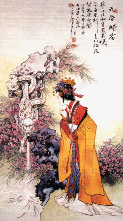 国画美女素材