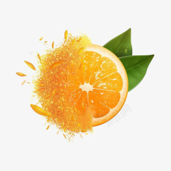 黄桃果汁喷溅卡通橙汁喷溅高清图片