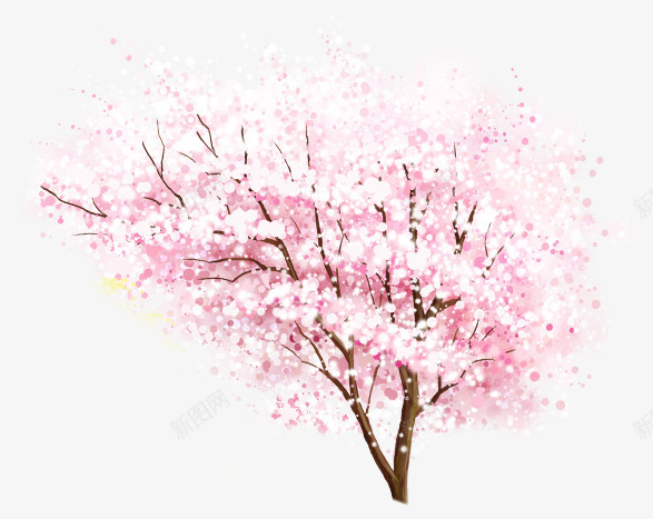 手绘水彩粉嫩桃花树png免抠素材_88icon https://88icon.com PNG 手绘 桃花树 桃花盛开 水彩 浪漫 粉嫩